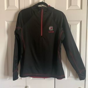 Gamecocks Hooded 3/4 Zip - Size Large